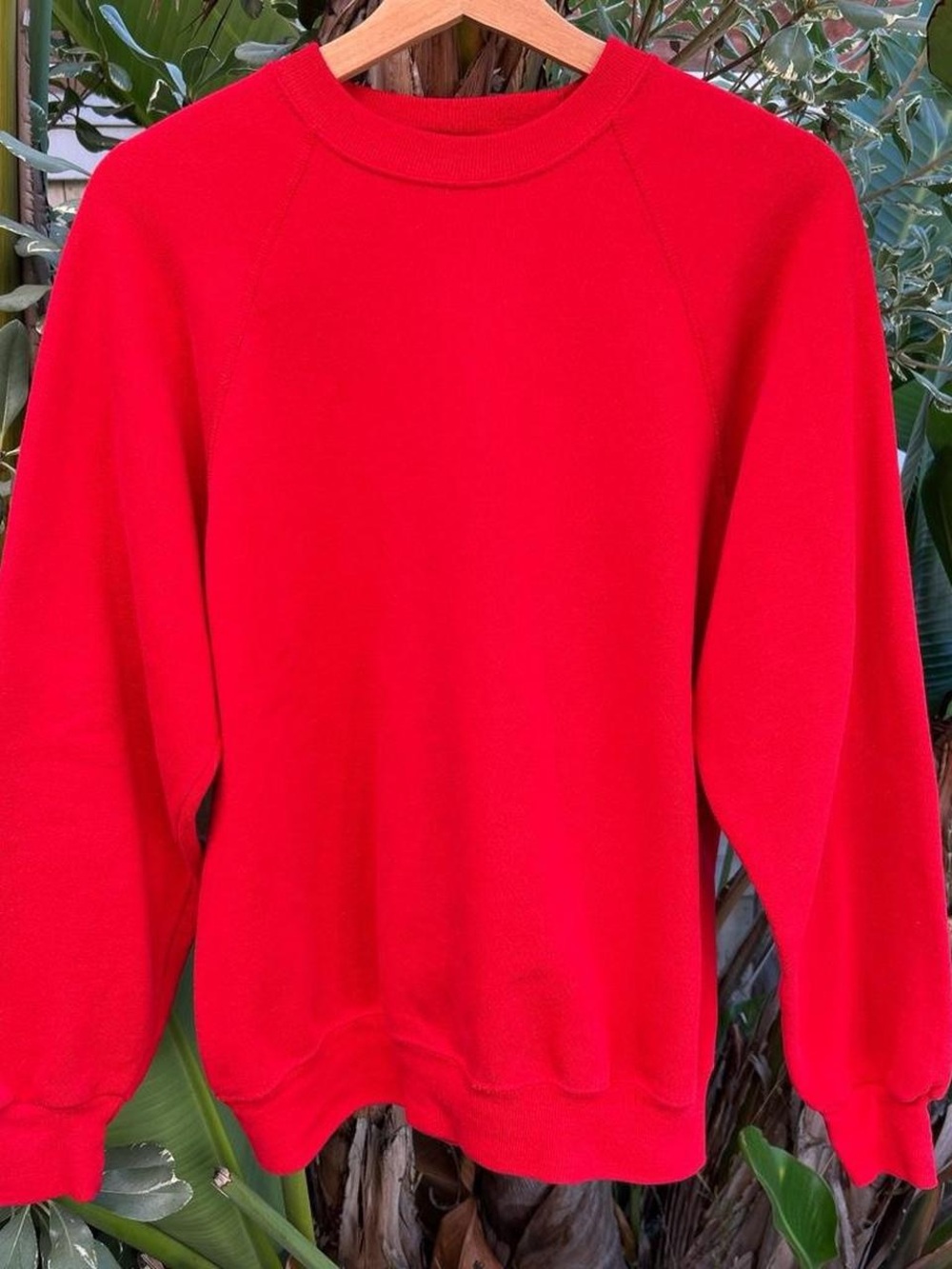Vintage 1990s Lee Sturdy Sweats Red Blank Crewneck Sweatshirt Large